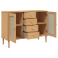 vidaXL Sideboard SENJA Braun 112x40x80 cm Massivholz Kiefer vidaXL Sideboard SENJA Braun 112x40x80 cm Massivholz Kiefer