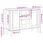vidaXL Sideboard SENJA Braun 112x40x80 cm Massivholz Kiefer vidaXL Sideboard SENJA Braun 112x40x80 cm Massivholz Kiefer