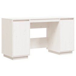 vidaXL Schreibtisch Weiß 140x50x75 cm Massivholz Kiefer