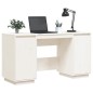 vidaXL Schreibtisch Weiß 140x50x75 cm Massivholz Kiefer vidaXL Schreibtisch Weiß 140x50x75 cm Massivholz Kiefer