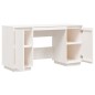 vidaXL Schreibtisch Weiß 140x50x75 cm Massivholz Kiefer vidaXL Schreibtisch Weiß 140x50x75 cm Massivholz Kiefer