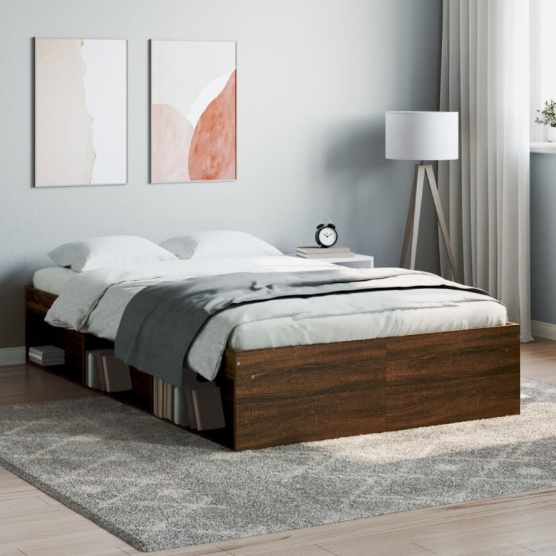 vidaXL Bettgestell Braun Eichen-Optik 120x200 cm vidaXL Bettgestell Braun Eichen-Optik 120x200 cm