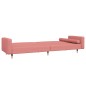 vidaXL Schlafsofa 2-Sitzer mit 2 Kissen Rosa Samt vidaXL Schlafsofa 2-Sitzer mit 2 Kissen Rosa Samt