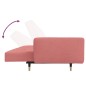vidaXL Schlafsofa 2-Sitzer mit 2 Kissen Rosa Samt vidaXL Schlafsofa 2-Sitzer mit 2 Kissen Rosa Samt