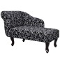 vidaXL Chaiselongue Schwarz und Weiß Stoff vidaXL Chaiselongue Schwarz und Weiß Stoff