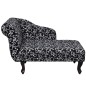 vidaXL Chaiselongue Schwarz und Weiß Stoff vidaXL Chaiselongue Schwarz und Weiß Stoff