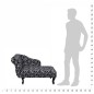 vidaXL Chaiselongue Schwarz und Weiß Stoff vidaXL Chaiselongue Schwarz und Weiß Stoff