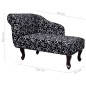 vidaXL Chaiselongue Schwarz und Weiß Stoff vidaXL Chaiselongue Schwarz und Weiß Stoff