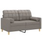 vidaXL 2-Sitzer-Sofa mit Zierkissen Taupe 120 cm Stoff vidaXL 2-Sitzer-Sofa mit Zierkissen Taupe 120 cm Stoff