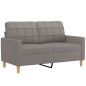 vidaXL 2-Sitzer-Sofa mit Zierkissen Taupe 120 cm Stoff vidaXL 2-Sitzer-Sofa mit Zierkissen Taupe 120 cm Stoff