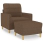 vidaXL Sessel mit Hocker Braun 60 cm Stoff vidaXL Sessel mit Hocker Braun 60 cm Stoff