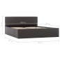 vidaXL Bett mit Bettkasten Hydraulisch Grau Kunstleder 140x200 cm vidaXL Bett mit Bettkasten Hydraulisch Grau Kunstleder 140x200 cm