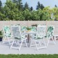 vidaXL Gartenstuhlauflagen für Hochlehner 6Stk. Blattmuster 120x50x7cm vidaXL Gartenstuhlauflagen für Hochlehner 6Stk. Blattmuster 120x50x7cm