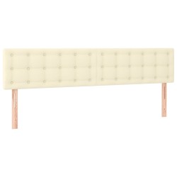 vidaXL Kopfteile 2 Stk. Creme 100x5x78/88 cm Kunstleder