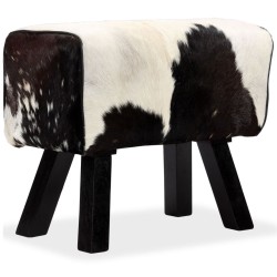 vidaXL Hocker Echtes Ziegenleder 60 x 30 x 50 cm  