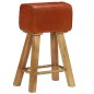 vidaXL Barhocker 2 Stk. Echtleder und Mango-Massivholz vidaXL Barhocker 2 Stk. Echtleder und Mango-Massivholz