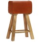 vidaXL Barhocker 2 Stk. Echtleder und Mango-Massivholz vidaXL Barhocker 2 Stk. Echtleder und Mango-Massivholz