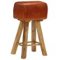 vidaXL Barhocker 2 Stk. Echtleder und Mango-Massivholz vidaXL Barhocker 2 Stk. Echtleder und Mango-Massivholz