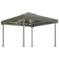 vidaXL Pavillon mit LED-Lichterkette 300x300 cm Taupe Aluminium vidaXL Pavillon mit LED-Lichterkette 300x300 cm Taupe Aluminium