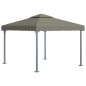 vidaXL Pavillon mit LED-Lichterkette 300x300 cm Taupe Aluminium vidaXL Pavillon mit LED-Lichterkette 300x300 cm Taupe Aluminium