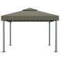 vidaXL Pavillon mit LED-Lichterkette 300x300 cm Taupe Aluminium vidaXL Pavillon mit LED-Lichterkette 300x300 cm Taupe Aluminium