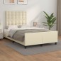 vidaXL Bettgestell mit Kopfteil Creme 120x200 cm Kunstleder vidaXL Bettgestell mit Kopfteil Creme 120x200 cm Kunstleder