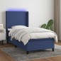 vidaXL Boxspringbett mit Matratze & LED Blau 90x200 cm Stoff vidaXL Boxspringbett mit Matratze & LED Blau 90x200 cm Stoff