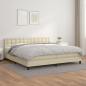 vidaXL Boxspringbett mit Matratze Creme 200x200 cm Kunstleder vidaXL Boxspringbett mit Matratze Creme 200x200 cm Kunstleder
