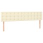 vidaXL Boxspringbett mit Matratze Creme 200x200 cm Kunstleder vidaXL Boxspringbett mit Matratze Creme 200x200 cm Kunstleder