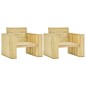 Gartenstühle 2 Stk. 89x76x76 cm Imprägniertes Kiefernholz Gartenstühle 2 Stk. 89x76x76 cm Imprägniertes Kiefernholz