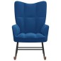 vidaXL Schaukelstuhl Blau Samt vidaXL Schaukelstuhl Blau Samt