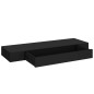 vidaXL Schweberegal mit Schublade Schwarz 80x25x8 cm vidaXL Schweberegal mit Schublade Schwarz 80x25x8 cm