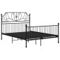 vidaXL Bettgestell Schwarz Metall 160x200 cm vidaXL Bettgestell Schwarz Metall 160x200 cm