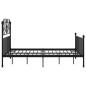 vidaXL Bettgestell Schwarz Metall 160x200 cm vidaXL Bettgestell Schwarz Metall 160x200 cm