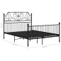 vidaXL Bettgestell Schwarz Metall 160x200 cm vidaXL Bettgestell Schwarz Metall 160x200 cm