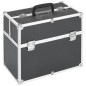 vidaXL Kosmetikkoffer 37x24x35 cm Schwarz Aluminium vidaXL Kosmetikkoffer 37x24x35 cm Schwarz Aluminium