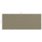 vidaXL Balkon-Sichtschutz Taupe 120x300 cm HDPE vidaXL Balkon-Sichtschutz Taupe 120x300 cm HDPE