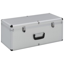 vidaXL Aufbewahrungskoffer 2 Stk. Silbern Aluminium 