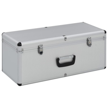 vidaXL Aufbewahrungskoffer 2 Stk. Silbern Aluminium 