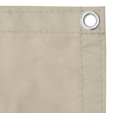 vidaXL Balkon-Sichtschutz Beige 120x400 cm Oxford-Gewebe