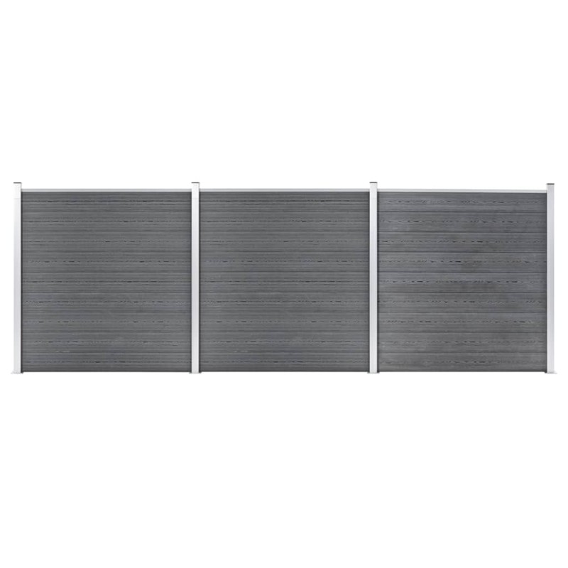 vidaXL Gartenzaun WPC 526x186 cm Grau vidaXL Gartenzaun WPC 526x186 cm Grau