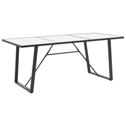 vidaXL Esstisch Weiß 200 x 100 x 75 cm Hartglas