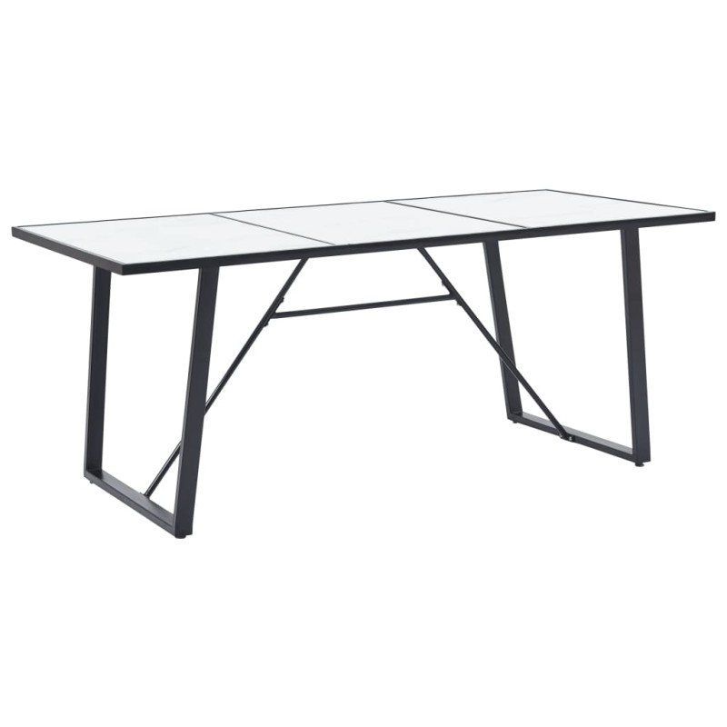 vidaXL Esstisch Weiß 200 x 100 x 75 cm Hartglas vidaXL Esstisch Weiß 200 x 100 x 75 cm Hartglas