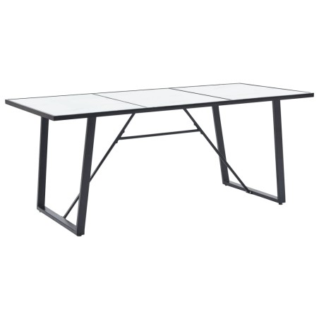 vidaXL Esstisch Weiß 200 x 100 x 75 cm Hartglas