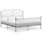 vidaXL Bettgestell Grau Metall 180x200 cm vidaXL Bettgestell Grau Metall 180x200 cm