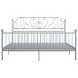 vidaXL Bettgestell Grau Metall 180x200 cm vidaXL Bettgestell Grau Metall 180x200 cm