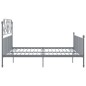 vidaXL Bettgestell Grau Metall 180x200 cm vidaXL Bettgestell Grau Metall 180x200 cm