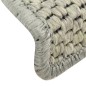 vidaXL Treppenmatten Selbstklebend Sisal-Look 15 Stk 65x21x4 Hellbeige vidaXL Treppenmatten Selbstklebend Sisal-Look 15 Stk 65x21x4 Hellbeige