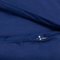 vidaXL Bettwäsche-Set Marineblau 200x200 cm Leichte Mikrofaser vidaXL Bettwäsche-Set Marineblau 200x200 cm Leichte Mikrofaser