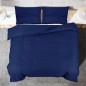 vidaXL Bettwäsche-Set Marineblau 260x220 cm Leichte Mikrofaser vidaXL Bettwäsche-Set Marineblau 260x220 cm Leichte Mikrofaser